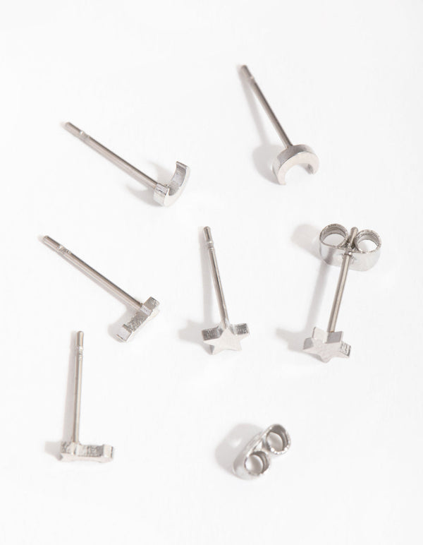 Titanium Celestial 3-Pack Stud Earrings