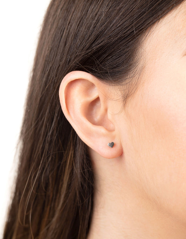 Titanium Star Heart and Cross 3-Pack Stud Earrings