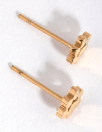 24 Carat Gold Plated Titanium Paw Stud Earrings - link has visual effect only