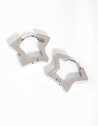 Titanium Star Huggie Earrings - link has visual effect only