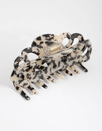 Acrylic Cream Tortoiseshell Cut Out Lady Clip - link has visual effect only