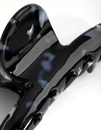 Acetate Black Marble Lady Finger Claw - link has visual effect only