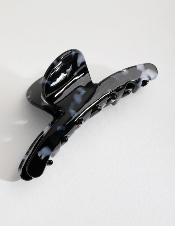 Acetate Black Marble Lady Finger Claw