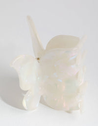 Acetate White Marble Butterfly Clip - link has visual effect only