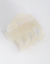 Acetate White Marble Small Clip - link has visual effect only