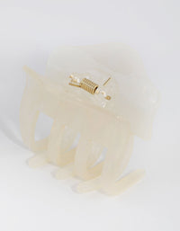 Acetate White Marble Small Clip - link has visual effect only