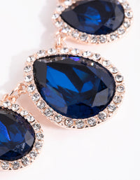 Rose Gold Classic Pear Halo Necklace - link has visual effect only