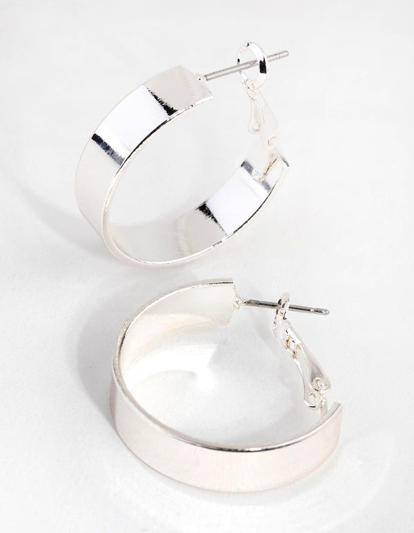 Silver Thick 20mm Hoop Earrings