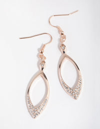 Rose Gold Curved Point Drop Earrings - link has visual effect only