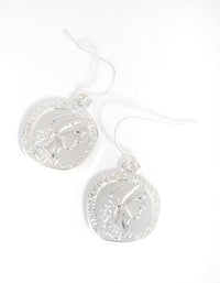 Silver Classic Coin Drop Earrings - link has visual effect only