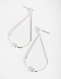 Silver Pear Ball Drop Earrings - link has visual effect only