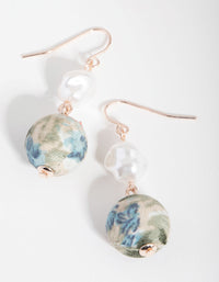 Rose Gold Thread Wrapped Drop Earrings - link has visual effect only