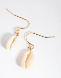 Gold Simple Shell Drop Earrings - link has visual effect only