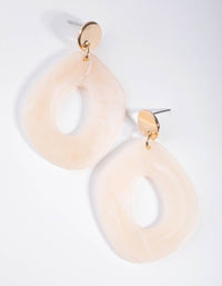 Gold Matte Acrylic Drop Earrings - link has visual effect only