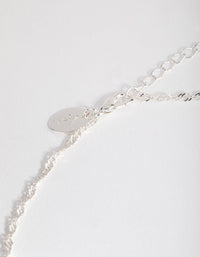Silver Twist Chain Choker Necklace - link has visual effect only