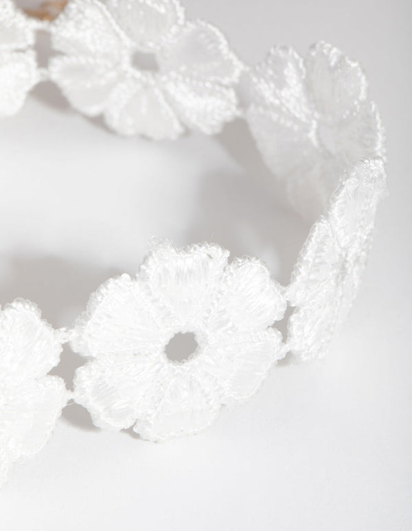 Flower White Lace Choker Necklace