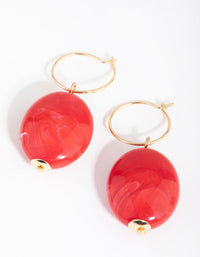 Gold Swirl Pebble Hoop Earrings - link has visual effect only