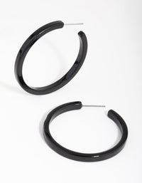 Acrylic Cylinder 35mm Hoop Earrings - link has visual effect only