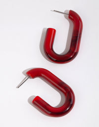 Acrylic Open Oval Hoop Earrings - link has visual effect only