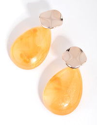 Rose Gold Swirl Teardrop Earrings - link has visual effect only