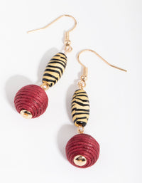 Gold Thread Leopard Wrap Earrings - link has visual effect only
