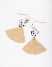 Gold Glitter Textured Snake Earrings - link has visual effect only