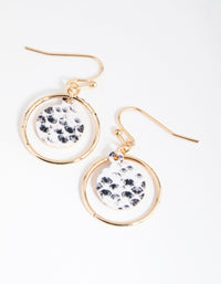 Gold Snake Paper Drop Hoop Earrings - link has visual effect only