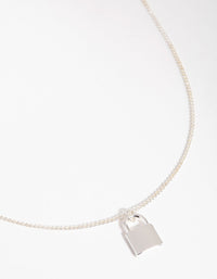 Silver Padlock Pendant Necklace - link has visual effect only