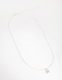 Silver Padlock Pendant Necklace - link has visual effect only