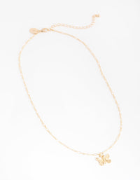 Gold Diamond-Cut Chain Butterfly Necklace - link has visual effect only