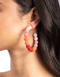 Gold Ombre Balls C-Hoop Earrings - link has visual effect only