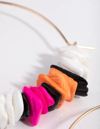 Gold Shell Chips Hoop Earrings - link has visual effect only