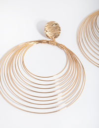Gold Multi Fine Wire Drop Earrings - link has visual effect only