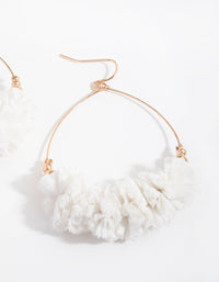 Gold Scrunched Paper Drop Earrings - link has visual effect only