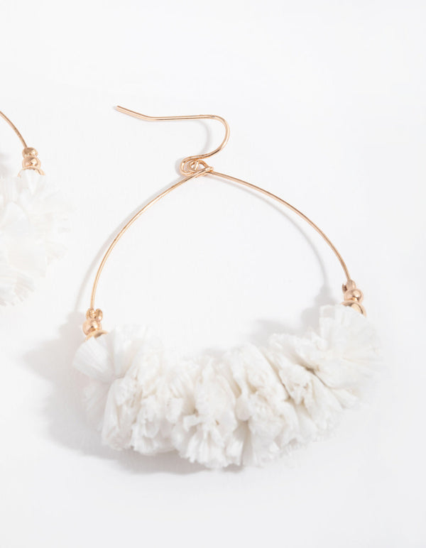 Gold Scrunched Paper Drop Earrings