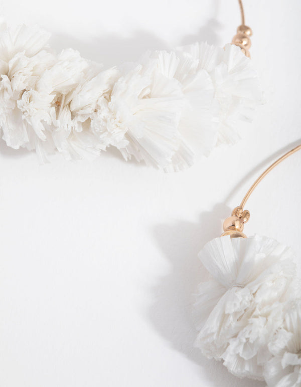 Gold Scrunched Paper Drop Earrings