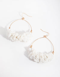 Gold Scrunched Paper Drop Earrings - link has visual effect only