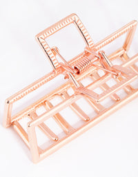Rose Gold Metal Square Outline Claw - link has visual effect only