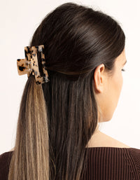 Acrylic Tortoiseshell Rectangle Claw - link has visual effect only