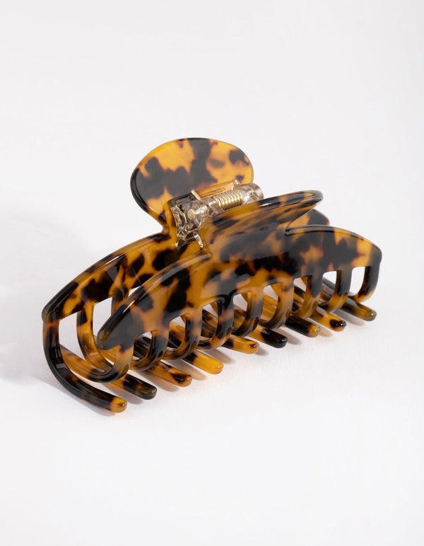 Acrylic Tortoiseshell Bar Line Claw