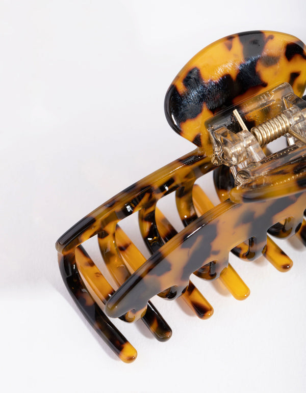 Acrylic Tortoiseshell Bar Line Claw