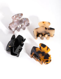 Acrylic Mini Mixed Tortoise Shell 4-Pack Claws - link has visual effect only