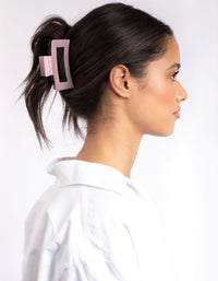 Acrylic Pink Rectangle Claw - link has visual effect only