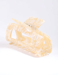 Rectangular Cream Acrylic Claw - link has visual effect only