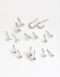 Silver Mini Hoop and Stud 8-Pack Earring - link has visual effect only