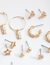 Gold Hoop and Bee 8-Pack Earring - link has visual effect only