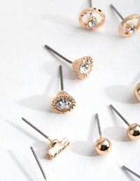 Gold Mini Hoop and Stud 8-Pack Earring - link has visual effect only