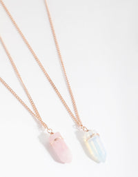 Mixed Metal 2-Pack Wrapped Shard Necklaces - link has visual effect only