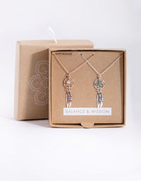 Mixed Metal Dreamcatcher 2-Pack Necklaces - link has visual effect only