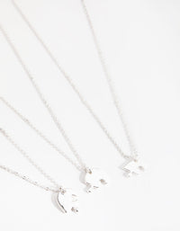 Silver Puzzle 3-Pack Necklace - link has visual effect only